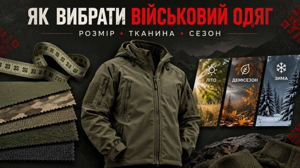 Як вибрати військовий одяг за розміром, тканиною та сезоном